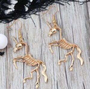 MODCLOTH MYSTIC UNICORN SKELETON EARRINGS